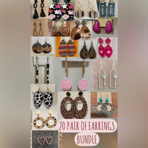 Colorful Earring Bundle - 20 Pairs